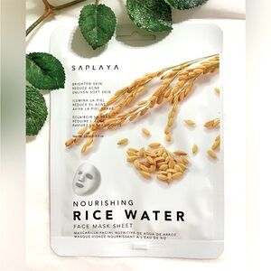 New $5 ea OR 5/$18 SAPLAYA Rice Water Nutrition Sheet Face Mask